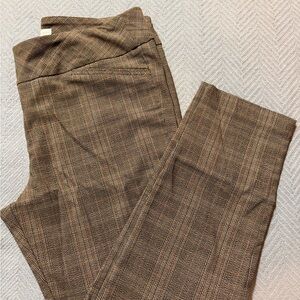 Van Heusen Checkered Brown Women's Trousers